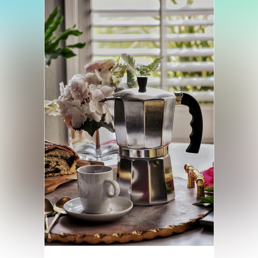 Imusa USA Aluminum Stovetop 3-cup Espresso Maker (B120-43V), Silver - Picture 4 of 10